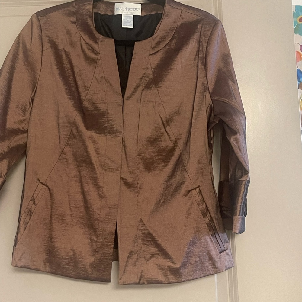 Chic Metallic Brown Women's Blazer